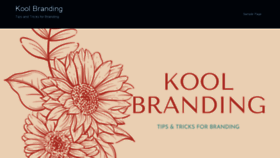 What Koolbranding.com website looked like in 2020 (3 years ago)