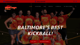 What Kickball-baltimore.com website looked like in 2020 (3 years ago)