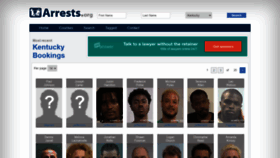What Kentucky.arrests.org website looked like in 2020 (3 years ago)