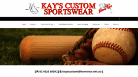 What Kayssportswear.com.au website looked like in 2020 (3 years ago)