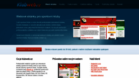What Klubweb.cz website looked like in 2020 (3 years ago)