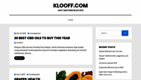 What Klooff.com website looked like in 2020 (3 years ago)