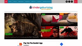 What Kindergeburtstag.or.at website looked like in 2020 (3 years ago)