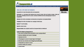 What Kampeerinfo.nl website looked like in 2020 (4 years ago)