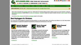What Keylogger.org website looked like in 2020 (3 years ago)