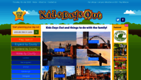 What Kidsdaysout.co.uk website looked like in 2020 (3 years ago)