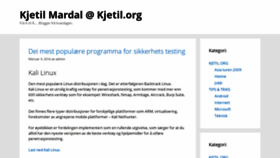 What Kjetil.org website looked like in 2020 (3 years ago)