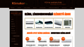 What Klimaker.hu website looked like in 2020 (3 years ago)