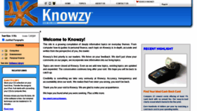 What Knowzy.com website looked like in 2020 (3 years ago)