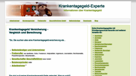 What Krankengelder.com website looked like in 2020 (3 years ago)