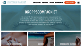 What Kroppscompagniet.se website looked like in 2020 (3 years ago)