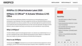 What Kmspico10.org website looked like in 2020 (4 years ago)