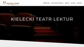 What Kieleckiteatrlektur.pl website looked like in 2020 (3 years ago)