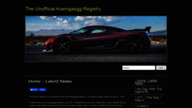 What Koenigsegg-registry.net website looked like in 2020 (3 years ago)