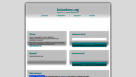 What Kalambury.org website looked like in 2020 (3 years ago)