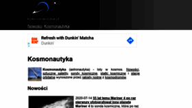 What Kosmonautyka.pl website looked like in 2020 (3 years ago)
