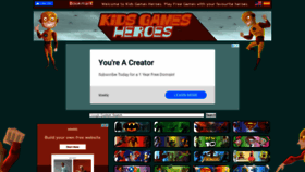 What Kidsgamesheroes.com website looked like in 2020 (3 years ago)