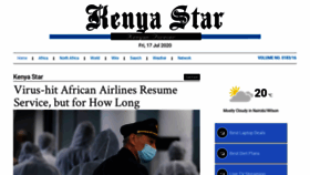 What Kenyastar.com website looked like in 2020 (3 years ago)