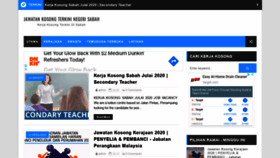 What Kerjakosongsabah.com website looked like in 2020 (3 years ago)