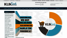 What Kliklak.rs website looked like in 2020 (3 years ago)