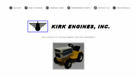 What Kirkengines.com website looked like in 2020 (3 years ago)