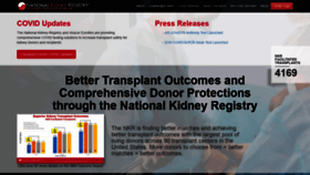 What Kidneyregistry.org website looked like in 2020 (3 years ago)