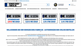 What Kennzeichen-fabrik.de website looked like in 2020 (3 years ago)