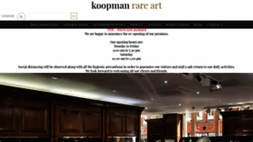 What Koopmanrareart.com website looked like in 2020 (3 years ago)
