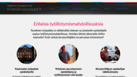 What Korkeakouluosaajat.fi website looked like in 2020 (3 years ago)