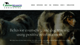 What K9behaviorconsulting.com website looked like in 2020 (3 years ago)