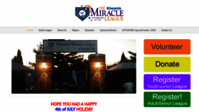 What Kiwanismiracleleague.org website looked like in 2020 (3 years ago)