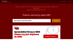 What Krs-pobierz.pl website looked like in 2020 (3 years ago)