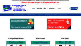 What Kustomkoozies.com website looked like in 2020 (3 years ago)