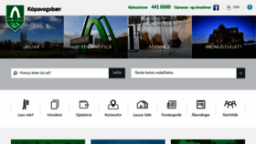 What Kopavogur.is website looked like in 2020 (3 years ago)