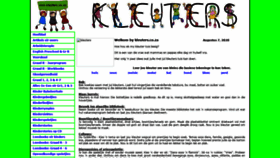 What Kleuters.co.za website looked like in 2020 (3 years ago)