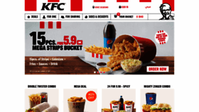 What Kfc.bh website looked like in 2020 (3 years ago)