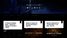 What Kyberscorner.com website looked like in 2020 (3 years ago)