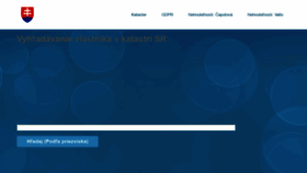 What Kataster-vlastnik.com website looked like in 2020 (3 years ago)