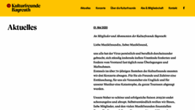 What Kulturfreunde-bayreuth.de website looked like in 2020 (3 years ago)