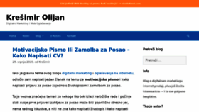 What Kresimirolijan.com website looked like in 2020 (3 years ago)