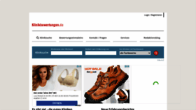 What Klinikbewertungen.de website looked like in 2020 (3 years ago)