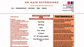 What Knhairextensions.co.uk website looked like in 2020 (3 years ago)