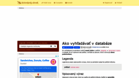 What Krizovkarskyslovnik.sk website looked like in 2020 (3 years ago)