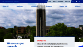 What Ku.edu website looked like in 2020 (3 years ago)