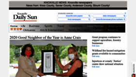 What Knoxvilledailysun.com website looked like in 2020 (3 years ago)