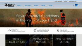 What Kestrelinstruments.com website looked like in 2020 (3 years ago)