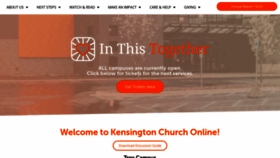 What Kensingtonchurch.org website looked like in 2020 (3 years ago)