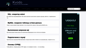 What Kvodo.ru website looked like in 2020 (3 years ago)