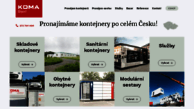 What Koma-rent.cz website looked like in 2020 (3 years ago)