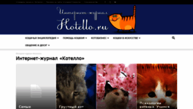 What Kotello.ru website looked like in 2020 (3 years ago)